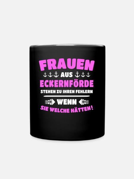 Eckernförde Frau Eckernförder Frauen - Tasse einfarbig - Schwarz