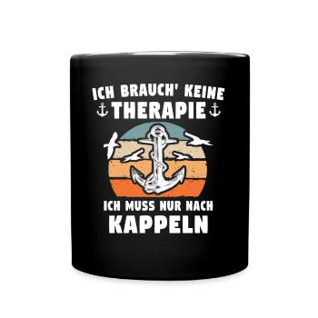 Kappeln Sprüche - Tasse einfarbig - Schwarz - Vorne