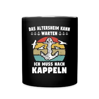 Kappeln Sprüche - Tasse einfarbig - Schwarz - Vorne