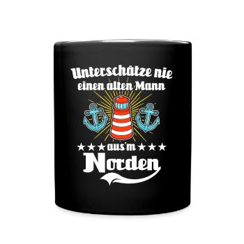 Nordener Männer - Tasse einfarbig - Schwarz - Vorne