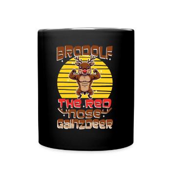 Brodolf The Red Nose Gainzdeer - Full Colour Mug - black - Front