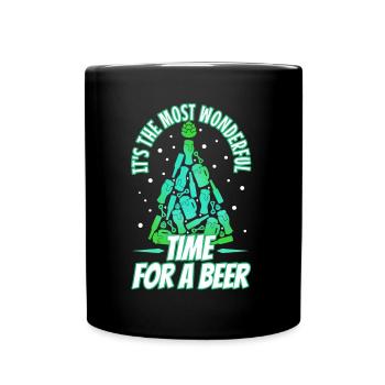 It's the most Wonderful time for a Beer - Tasse einfarbig - Schwarz - Vorne