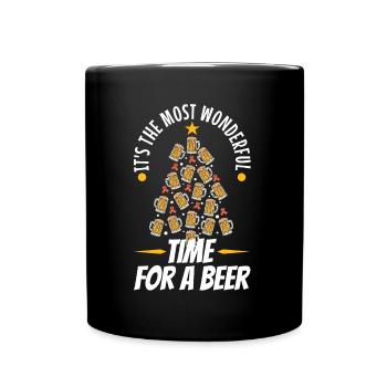 It's the most Wonderful time for a Beer - Tasse einfarbig - Schwarz - Vorne