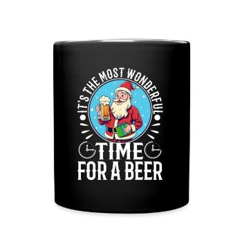 It's the most Wonderful time for a Beer - Tasse einfarbig - Schwarz - Vorne