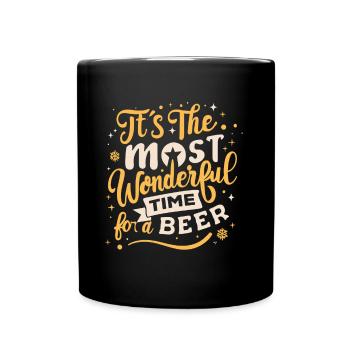 It's the most Wonderful time for a Beer - Tasse einfarbig - Schwarz - Vorne