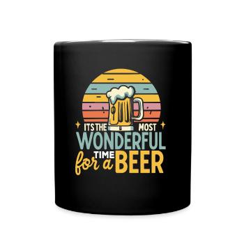It's the most Wonderful time for a Beer - Tasse einfarbig - Schwarz - Vorne