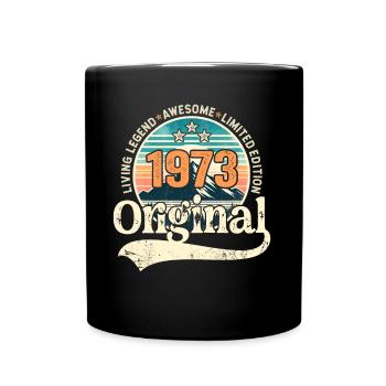 1973 Vintage légende 50e anniversaire Design - Mug uni - noir - Devant