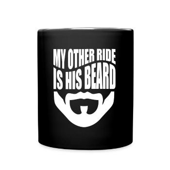 My Other Ride Is His Beard Bearded Guy Wife - Tasse einfarbig - Schwarz - Vorne
