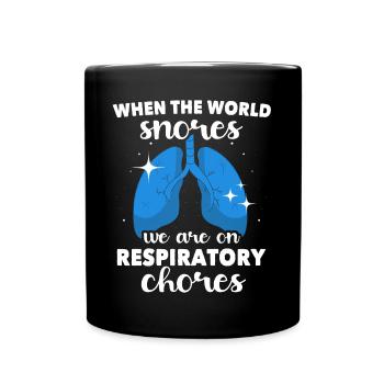 Respiratory Therapist Respiratory Therapy - Full Colour Mug - black - Front
