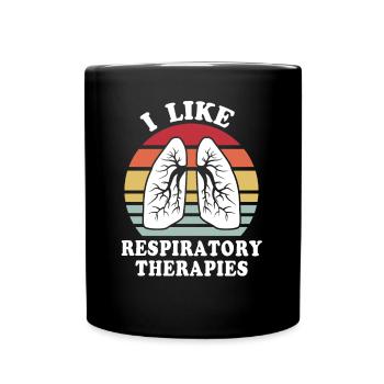 Respiratory Therapist Respiratory Therapy - Full Colour Mug - black - Front