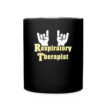Respiratory Therapist Respiratory Therapy - Full Colour Mug - black - Front