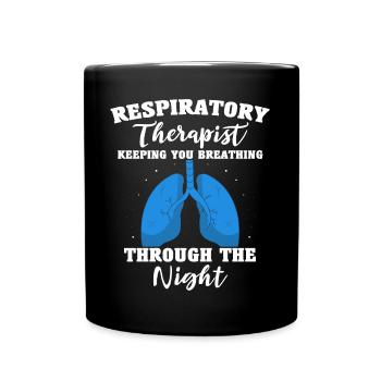 Respiratory Therapist Respiratory Therapy - Full Colour Mug - black - Front