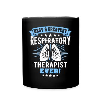 Atemtherapeut Lunge - Tasse einfarbig - Schwarz - Vorne