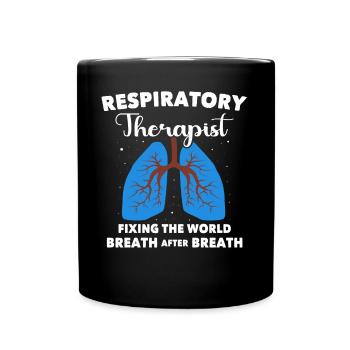 Atemtherapeut Lunge - Tasse einfarbig - Schwarz - Vorne