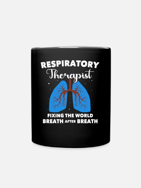 Atemtherapeut Lunge - Tasse einfarbig - Schwarz