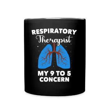 Atemtherapeut Lunge - Tasse einfarbig - Schwarz - Vorne