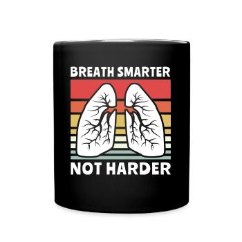 Atemtherapeut Lunge - Tasse einfarbig - Schwarz - Vorne