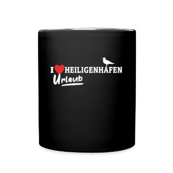 Heiligenhafen Liebe Heiligenhafener - Tasse einfarbig - Schwarz - Vorne