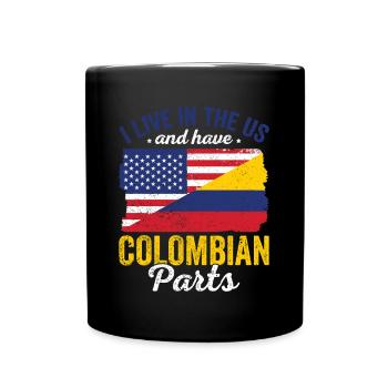 Live USA Colombien Parties Pays Drapeaux De Voyage - Mug uni - noir - Devant