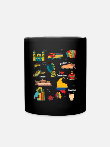 Kolumbien Südamerika Reisen Länderreisen Backpack - Tasse einfarbig - Schwarz