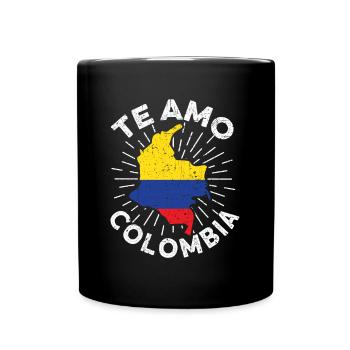Te Amo Colombia - Tasse einfarbig - Schwarz - Vorne