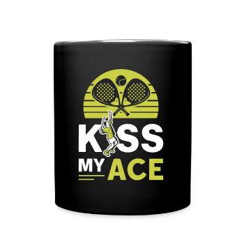 Amateurs de padel, Kiss My Ace, Padel tennis - Mug uni - noir - Devant