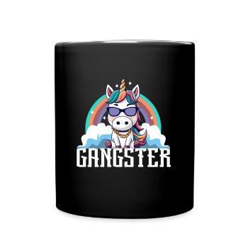 Gangsta Unicorn - Tasse einfarbig - Schwarz - Vorne