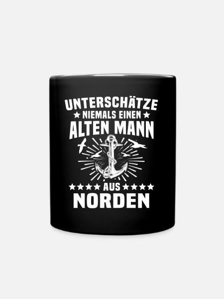 Norden Spruch - Tasse einfarbig - Schwarz