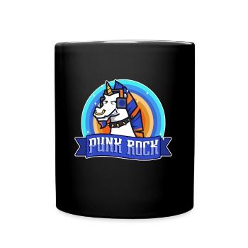 Punk Rock Unicorn - Tasse einfarbig - Schwarz - Vorne