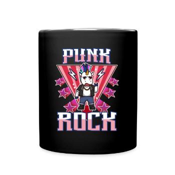 Punk Rock Unicorn - Tasse einfarbig - Schwarz - Vorne