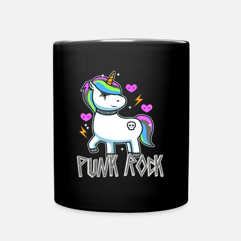 Punk Rock Unicorn - Tasse einfarbig - Schwarz