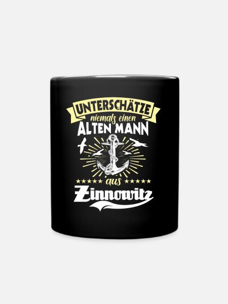 Unterschätze Zinnowitz Mann - Tasse einfarbig - Schwarz