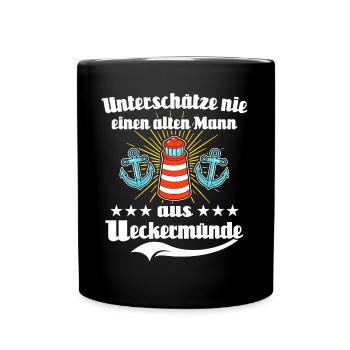 Ueckermünde Mann Ueckermünder Männer - Tasse einfarbig - Schwarz - Vorne