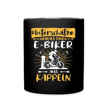 Ebike Kappeln Ebiking Kappelner E-Biker - Tasse einfarbig - Schwarz - Vorne