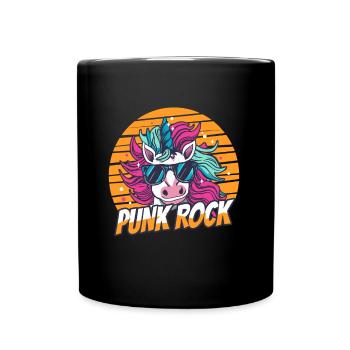 Punk Rock Unicorn - Tasse einfarbig - Schwarz - Vorne