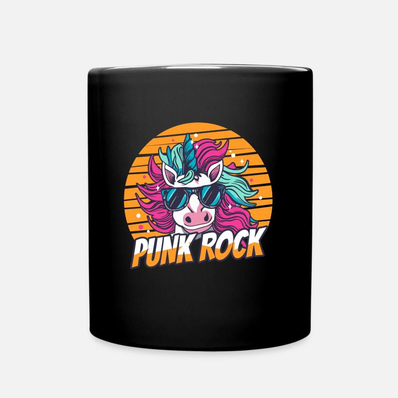 Punk Rock Unicorn - Tasse einfarbig - Schwarz