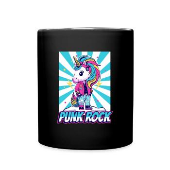 Punk Rock Unicorn - Tasse einfarbig - Schwarz - Vorne
