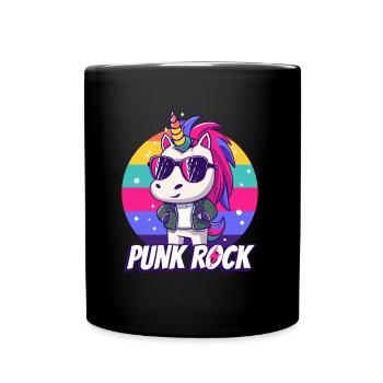 Punk Rock Unicorn - Tasse einfarbig - Schwarz - Vorne