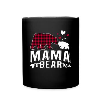 Mama Bear - Tasse einfarbig - Schwarz - Vorne