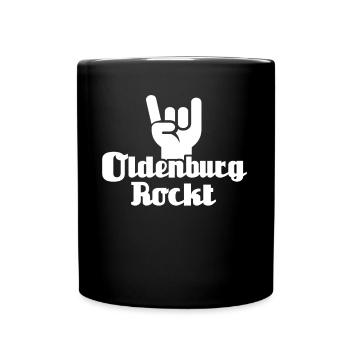 Oldenburg Sprüche - Tasse einfarbig - Schwarz - Vorne