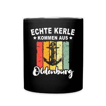 Oldenburg Sprüche Oldenburger - Tasse einfarbig - Schwarz - Vorne