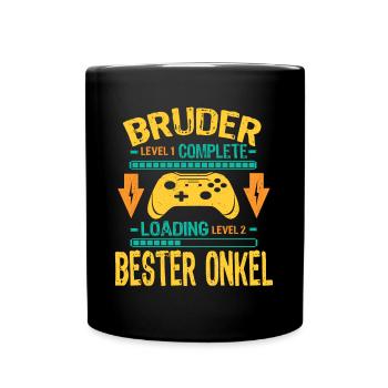 Ich Werde Onkel 2026 Laden Schwangerschaft Geburt - Tasse einfarbig - Schwarz - Vorne