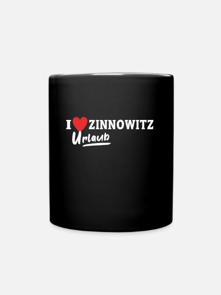 Zinnowitz Liebe Zinnowitzer - Tasse einfarbig - Schwarz