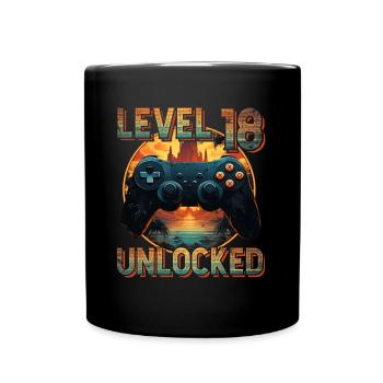 18. Geburtstag Gamer Nerd Controller Geschenkidee - Tasse einfarbig - Schwarz - Vorne
