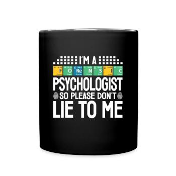 Psychologue médico-légal professionnel Cadeau médico-légal - Mug uni - noir - Devant