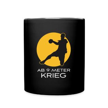 Handball - From 9 meters war handball player gift - Full Colour Mug - black - Front