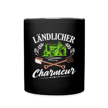 Nachwuchs Landwirt Ländlicher Charmeur Bauern - Tasse einfarbig - Schwarz - Vorne
