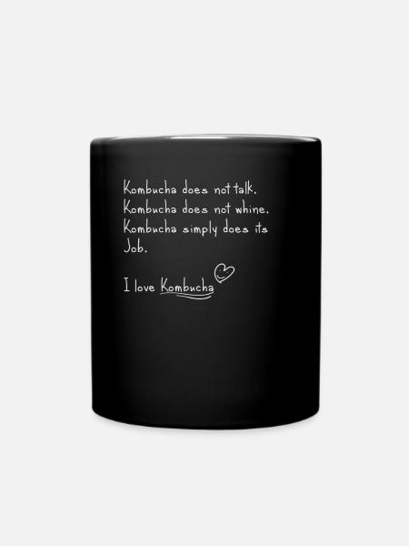 Ich liebe Kombucha - Tasse einfarbig - Schwarz