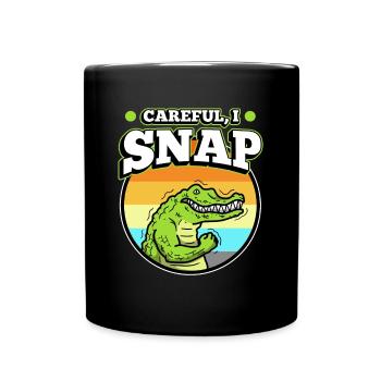 Attention je casse l’alligator - Mug uni - noir - Devant