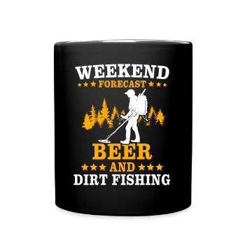 Dirt Fishing Metalldetektor - Tasse einfarbig - Schwarz - Vorne